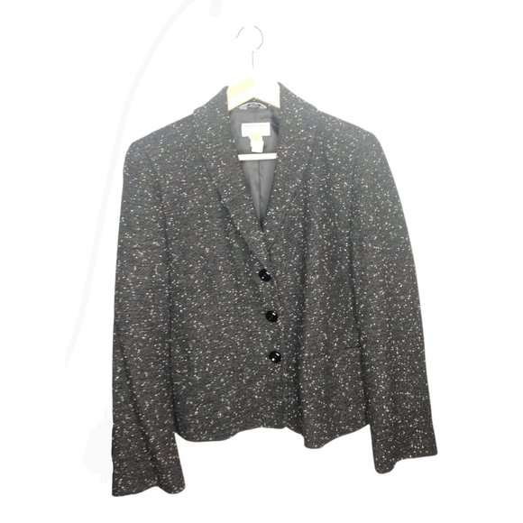 Talbots | Jackets & Coats | Talbots Collection Charoal Tweed Blazer ...